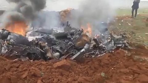 صاروخ محمول على الكتف يُسقط مروحية تابعة للجيش السوري في حلب