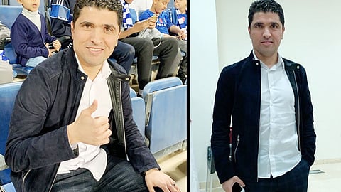 طارق التائب يساند الهلال أمام الاتحاد من داخل مدرجات محيط الرعب