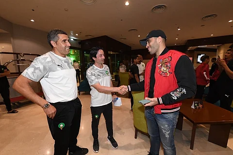 حمد الله يزور منتخب المغرب للشباب بالرياض