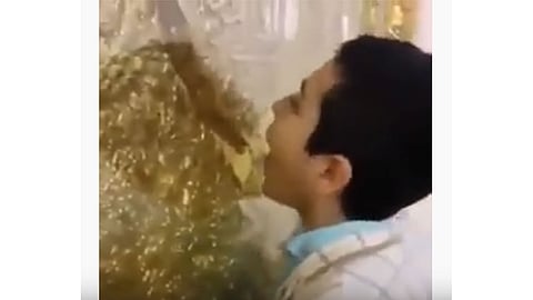 شاهد.. شيعة بإيران يلعقون «الأضرحة» للوقاية من فيروس كورونا