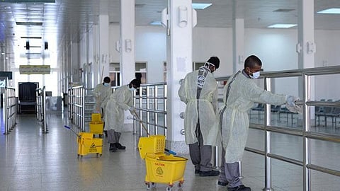 ميناء ضبا: تعقيم السفن والشاحنات والبضائع قبل وبعد الرحلات