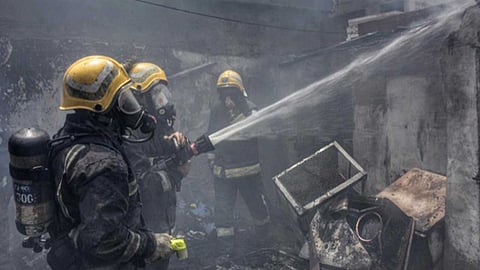 «اختبار تسرب غاز» ينتهي بحريق في الأحساء