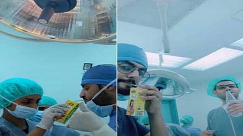 بالصور.. إفطار بغرفة العمليات.. إشادة واسعة بطبيب أنقذ حياة مريض وقت أذان المغرب