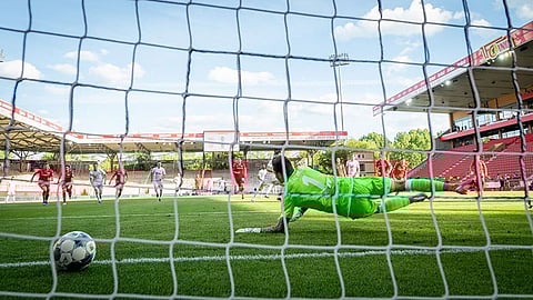 مشجعان يتسلقان شجرة بطول 12 مترًا.. والشرطة تتدخل