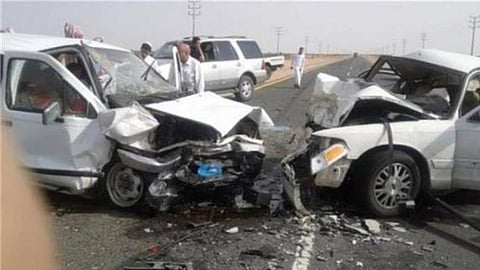 8 مصابين في حادث تصادم غرب مدينة الرياض