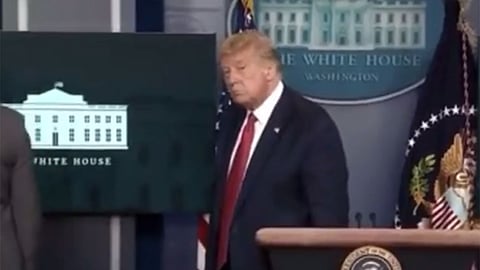 بالفيديو.. إطلاق نار خارج البيت الأبيض يجبر ترامب على مغادرة مؤتمر صحفي