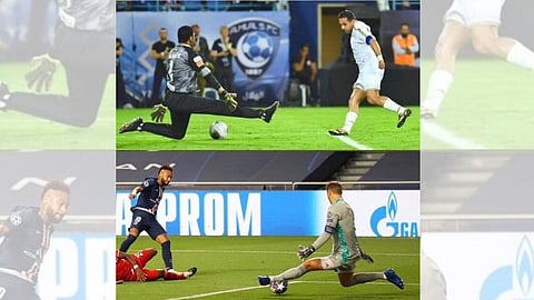 الدعيع ينشر صورة لنوير وهو يقلده في نهائي دوري أبطال أوروبا.. والقحطاني يرد