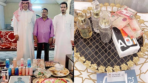 منزل وآيفون وتذكرة عمرة لعامل هندي.. وصور توثِّق قائمة الهدايا