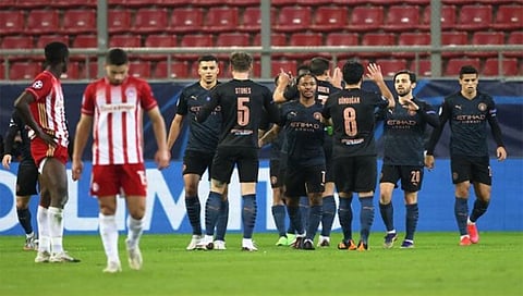 مانشستر سيتي يعبر أولمبياكوس ويصعد لدور الـ 16 بدوري الأبطال