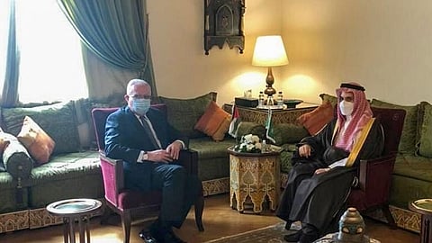 الأمير فيصل بن فرحان يلتقي وزير الخارجية الفلسطيني بالقاهرة