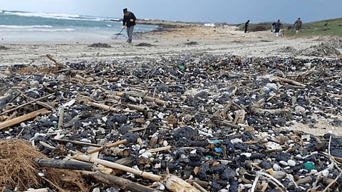 إسرائيل تبحث عن سفينة مجهولة تسببت في تلوث نفطي غطى 90% من شواطئها