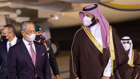 ولي العهد يستقبل رئيس حكومة ماليزيا والوفد المرافق له بالرياض