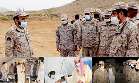 زيارة معنوية.. النائب العام يتفقد النقاط القتالية المتقدمة ويطمئن على الجرحى