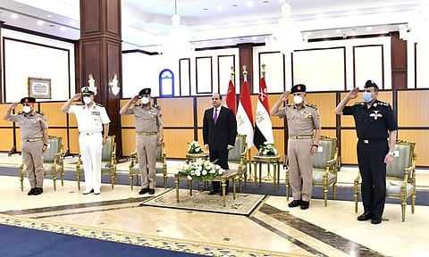 السيسي يبحث مع قادة الجيش ملفات تخص الأمن القومي المصري