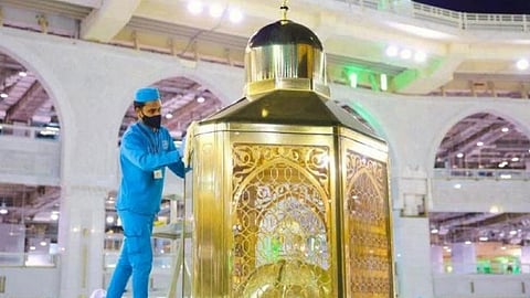 شؤون الحرمين توثق «مقام إبراهيم» بصور عالية الدقة