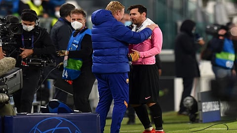 كومان يستشعر القلق بشأن مصير ميسي في برشلونة