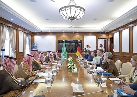 Saudi, German foreign ministers hold talk in Jeddah