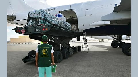Eleventh Saudi Relief Plane Arrives in El Arish to Provide Assistance for Palestinians in Gaza