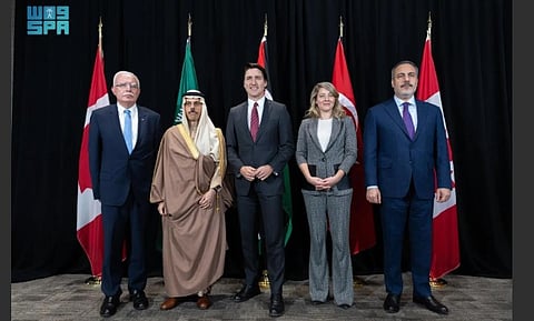 Ministerial Committee Assigned by Joint Arab-Islamic Extraordinary Summit Holds Official Talks with Canadian Prime Minister