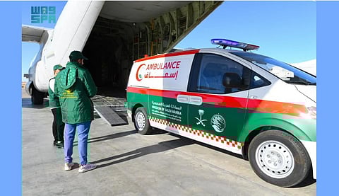 Saudi Planes with Relief Assistance to the Palestinian People in Gaza Strip Arrive in Egypt