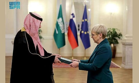 Ambassador Tawlah Presents Credentials as Ambassador Extraordinary to Slovenia