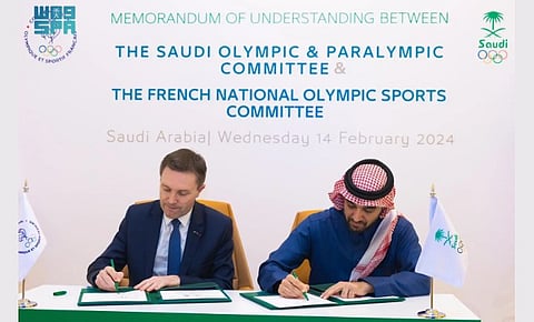 Saudi, French Olympic Committees Sign MoU to Enhance Ties, Exchange Expertise