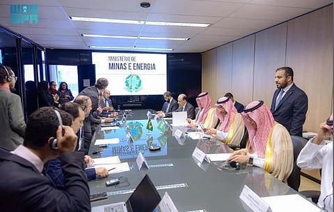Minister of Industry and Mineral Resources Bandar Ibrahim Alkhorayef discussed cooperation between Saudi Arabia and Brazil in mining and its industries