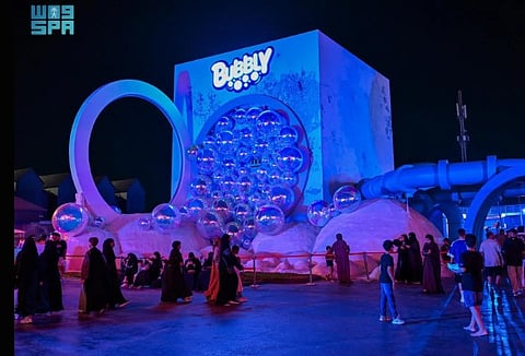 The Bubbly Land area in City Walk saw a large number of visitors who came to enjoy a unique water experience