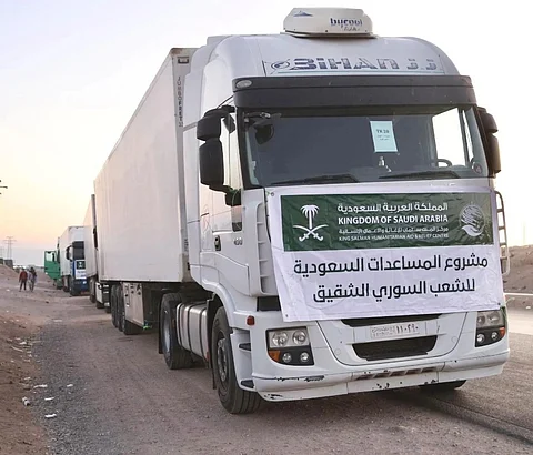 20 Saudi Relief Trucks Arrive in Syria