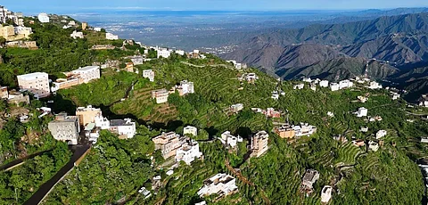Fayfa Mountains Offer Stunning Vistas Between Fog and Terraces