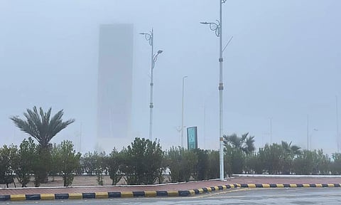Fog Covers Turaif Governorate in Northern Borders Region