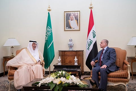 Foreign Minister Dr. Ibrahim Al-Assaf meets the Minister of Foreign Affairs of Iraq