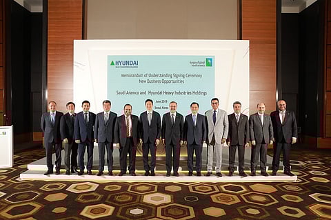 : Photo of Executives of Saudi Aramco and HHIH, credit to Saudi Aramco