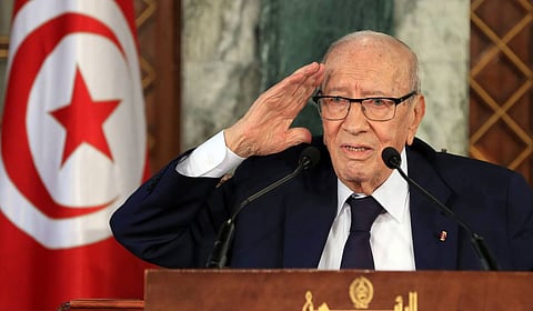 King Salman and Crown Prince mourn Death of Tunisian President