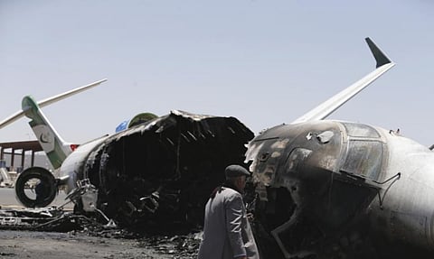 Saudi-led Arab Coalition shoot down two drones by Houthi militia targeting civilian districts