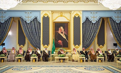 King Salman meets Princes, Scholars and Citizens