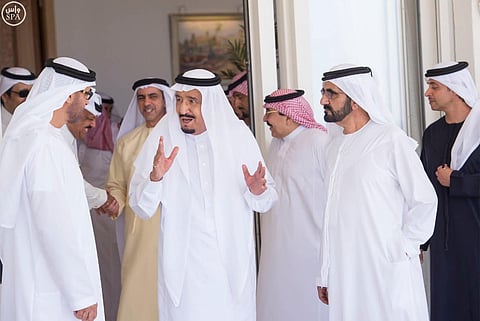 King Salman holds a meeting with Sheikh Mohammed bin Zayed