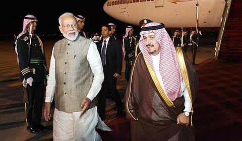Indian PM arrives in Saudi Arabia on a two-day visit