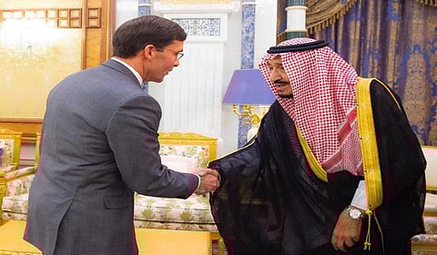 King Salman receives US Defense Secretary