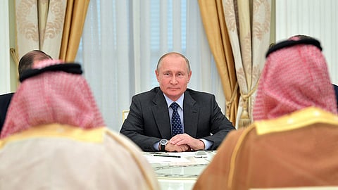 An archive photo of Putin’s only trip to Riyadh way back in 2007