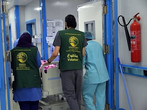 King Salman Humanitarian Aid and Relief volunteers