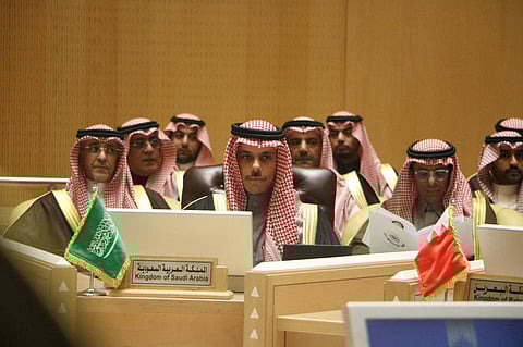 Saudi Arabia's foreign minister during today's meeting.