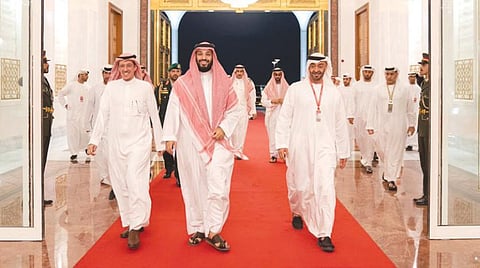 The Saudi Crown Prince ahead of his departure from the UAE