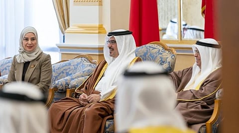 Bahraini Crown Prince received on Monday Speaker of the Council of Representatives, Fawzia bint Abdullah Zainal (Bahrain news agency)