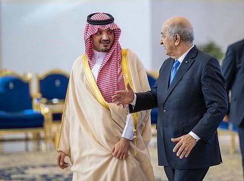 Algerian President Leaves Riyadh Heading for Madinah