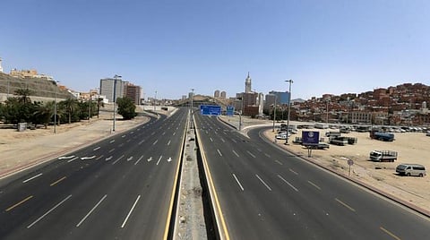 Empty street in Mecca. Archive AFP