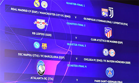 Champions League final eight draw throws up possible Barcelona-Bayern clash