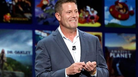 Chairman of Direct-to-Consumer & International division of The Walt Disney Company Kevin Mayer took part today in the Disney+ Showcase at Disney’s D23 EXPO 2019 in Anaheim, Calif., August 23, 2019.