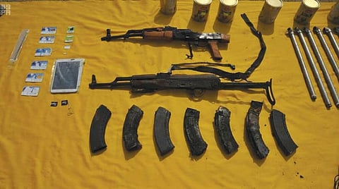 Weapons that were confiscated from the Harazat terrorist cell.