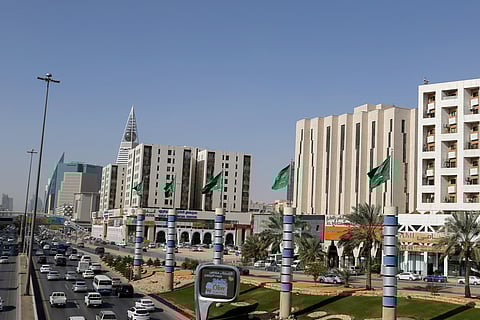 FILE PHOTO: A view shows vehicles driving on a street in Riyadh, Saudi Arabia February 16, 2021. REUTERS/Ahmed Yosri